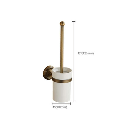 Vintage Brass Bathroom Accessory Set with Shelf and Towel Bar
