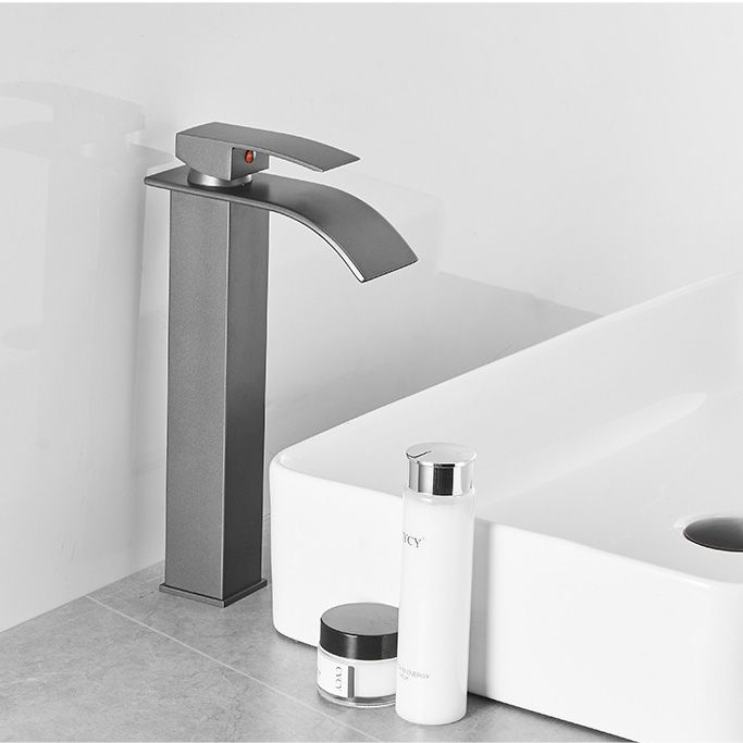 Luxury Waterfall Bathtub Faucet Brass Lever Handle Sink Mixer