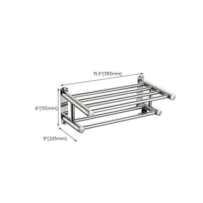 Luxury Chrome Bathroom Accessory Set with Towel Rack