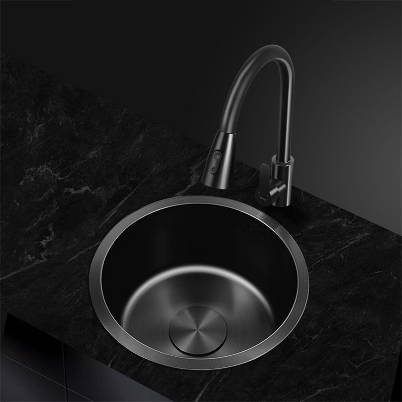 Modern Stainless Steel Kitchen Sink Round Bowl