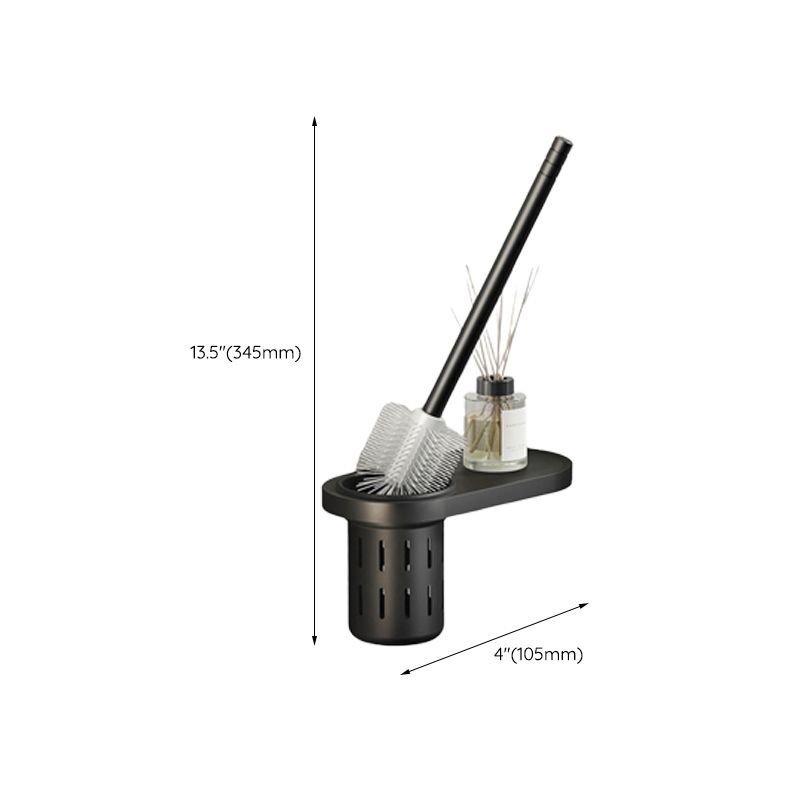 Modern Black Bathroom Accessory Set with Towel Bar