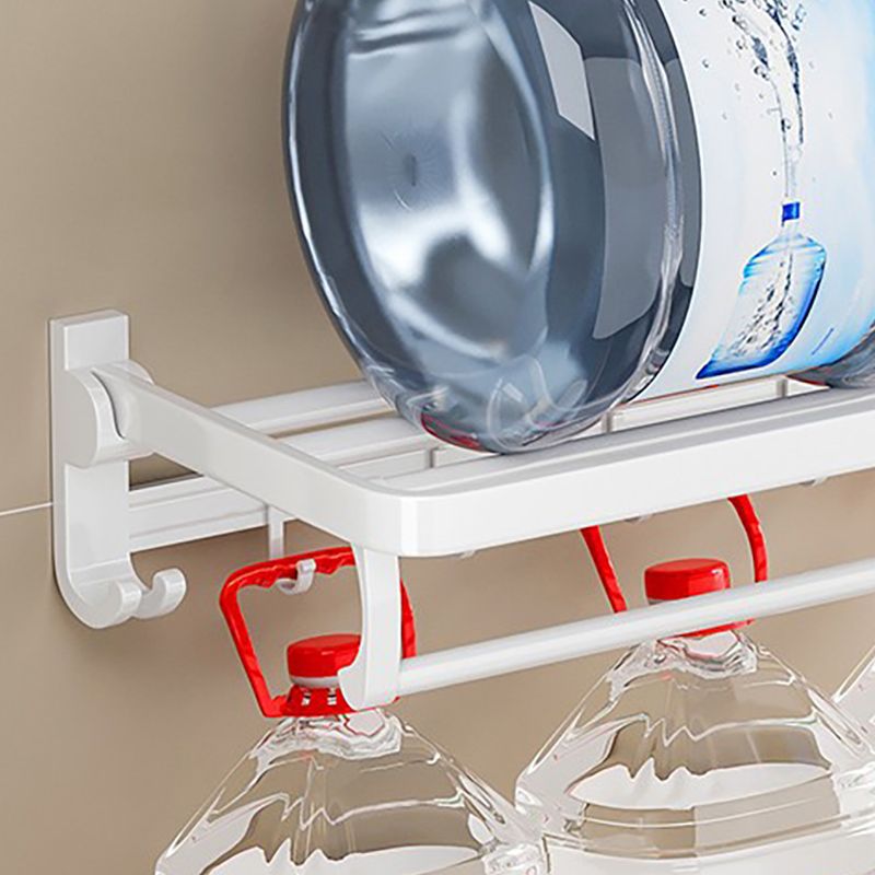Contemporary Bathroom Accessory Set Towel Bar White Shelf