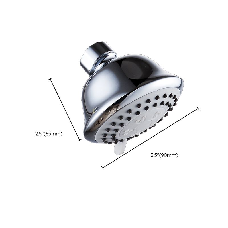 Silver Round Wall Mount Shower Head Stainless Steel