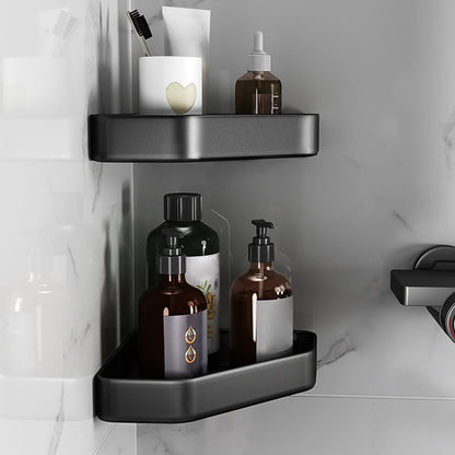 Stylish Black Bathroom Shelf Set Rustproof 1/2/3 Piece