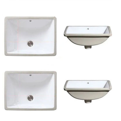 Contemporary Oval Ceramic Sink with Built-in Pop-Up Drain