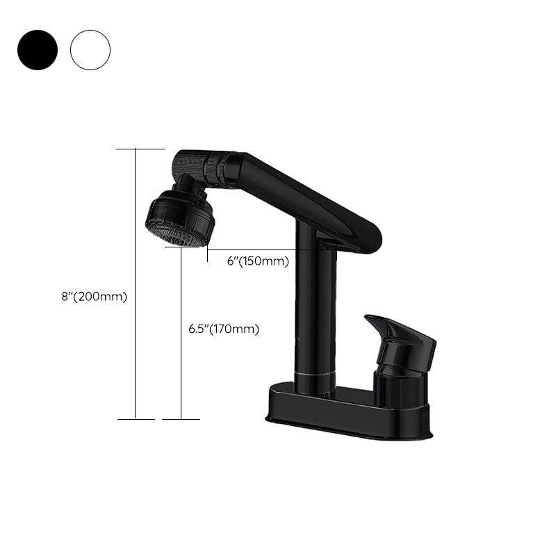 Stylish Copper Handle Kitchen Sink Faucet with Pull-Out Spray