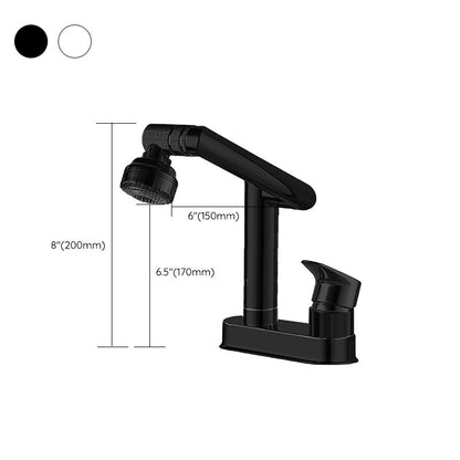 Stylish Copper Handle Kitchen Sink Faucet with Pull-Out Spray