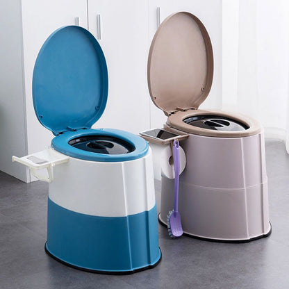 Compact Round Floor Mount Toilet Bowl for Bathroom