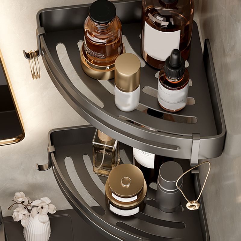 Contemporary Chrome Bathroom Storage Towel Rack Set
