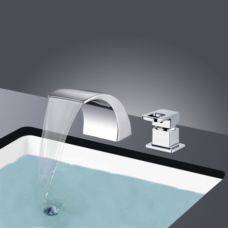 Luxury Gold Roman Tub Faucet with Waterfall Spout