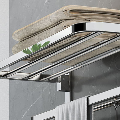 Luxury Chrome Bathroom Accessory Set with Towel Rack