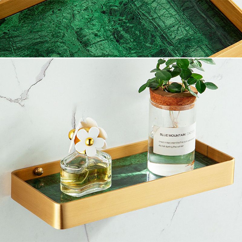 Luxury Brass Bathroom Hardware Set with Marble Accents