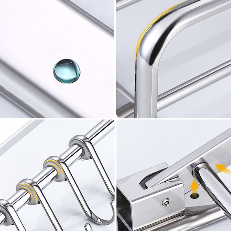Modern Silver Bathroom Accessories Set