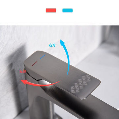 Stylish Copper Bathroom Sink Faucet with Lever Handle