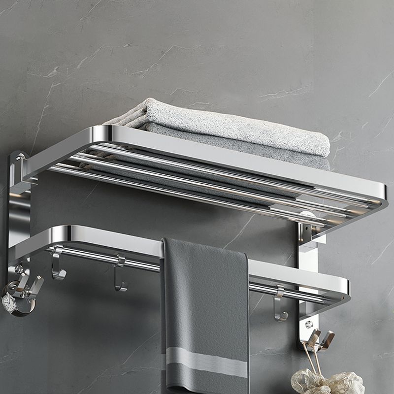 Luxury Chrome Bathroom Accessory Set with Towel Rack