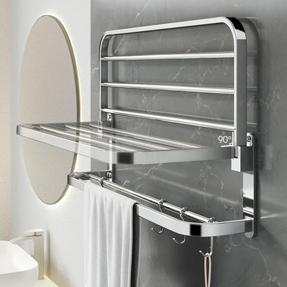 Luxury Chrome Bathroom Accessory Set with Towel Rack
