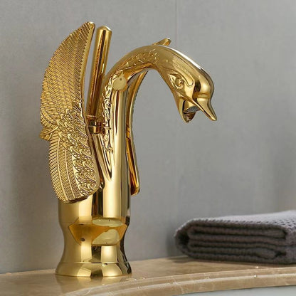 Luxury Brass Bathroom Faucet Single Handle Mixer Tap