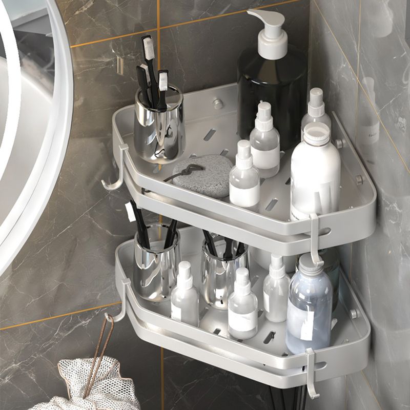 Contemporary 3-Piece Bathroom Accessory Set Stainless Steel Shelf