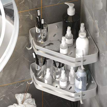 Contemporary 3-Piece Bathroom Accessory Set Stainless Steel Shelf