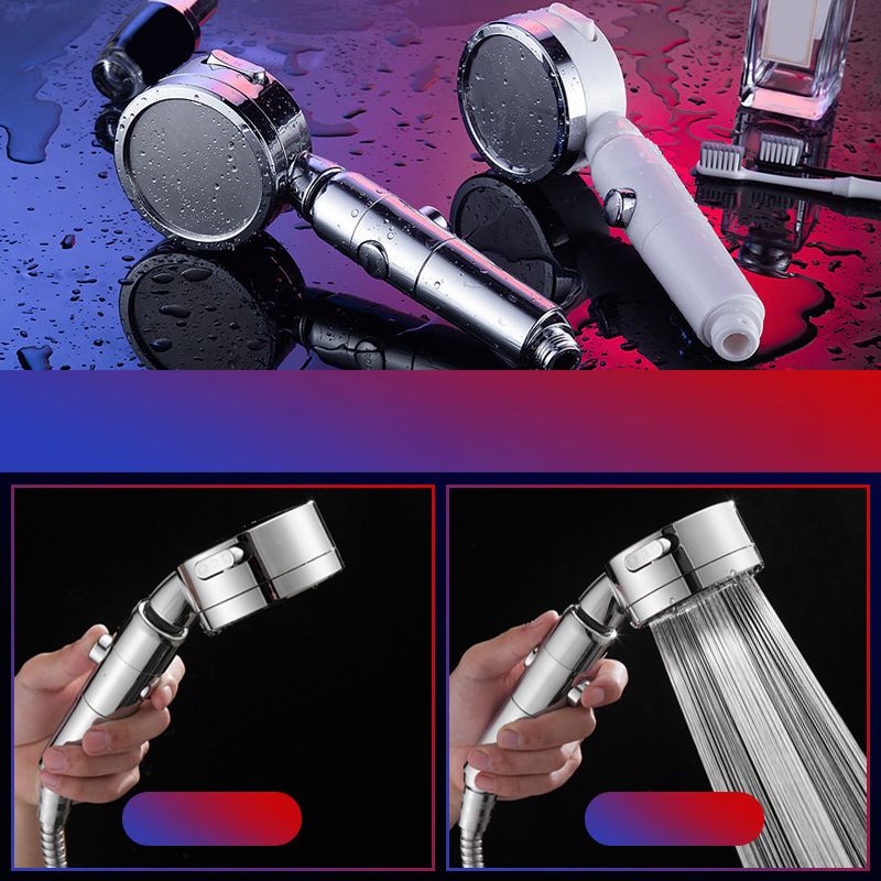 Modern Round Shower Head 3 Mode Spray in Chrome