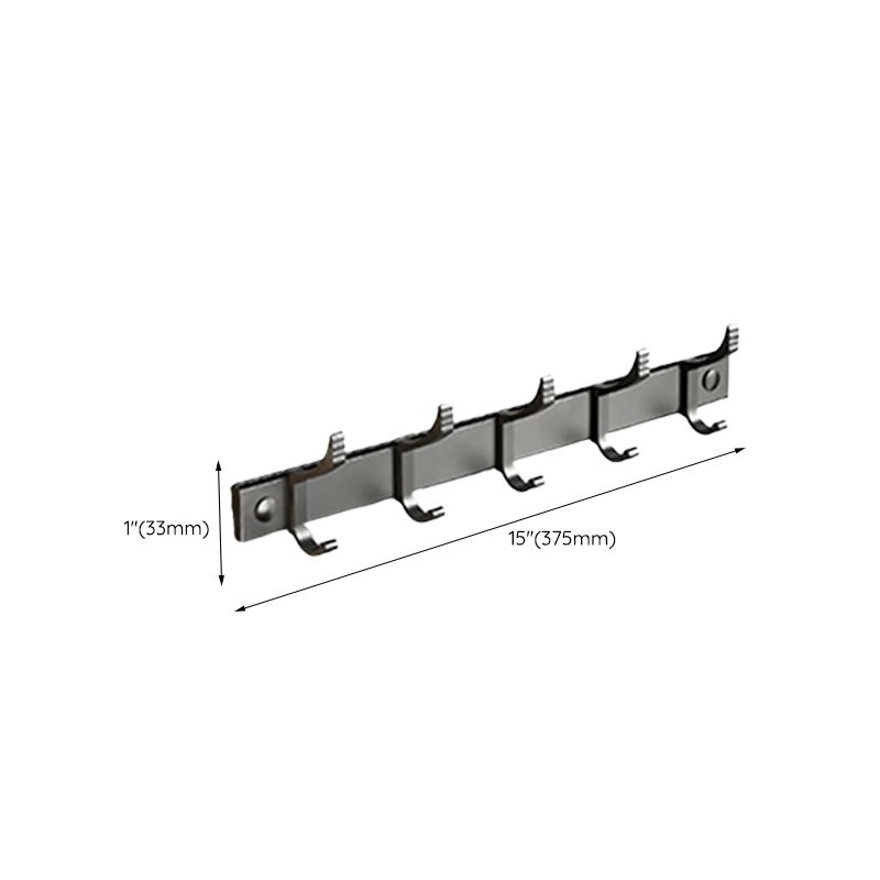 Modern Black Bathroom Accessory Set with Towel Bar