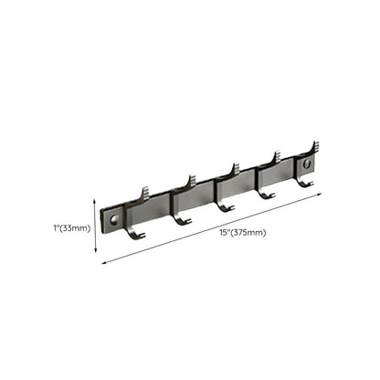 Modern Black Bathroom Accessory Set with Towel Bar