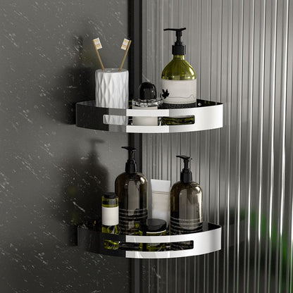 Luxury Chrome Bathroom Shelf Set Stainless Steel Corner Rack