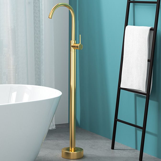 Luxury Copper Floor Mount Freestanding Tub Faucet