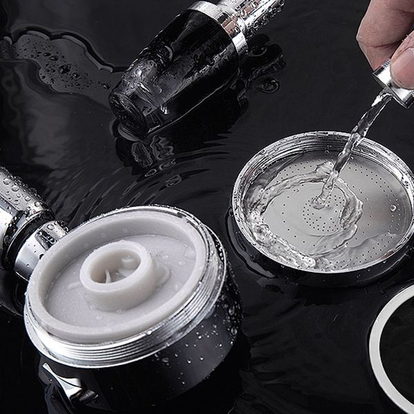 Modern Round Shower Head 3 Mode Spray in Chrome