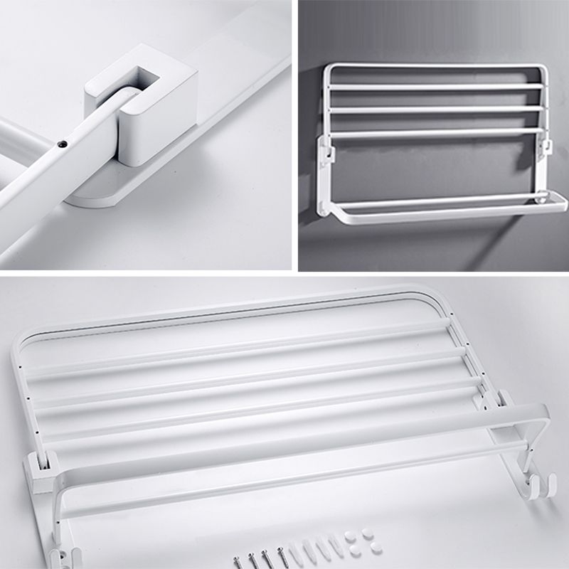 Classic White Bath Hardware Set with Towel Rack - Cofik