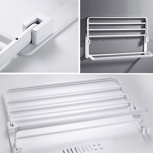 Classic White Bath Hardware Set with Towel Rack - Cofik