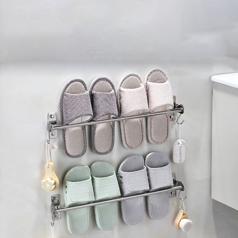 Silver 3-Piece Bathroom Accessory Set Modern Holder
