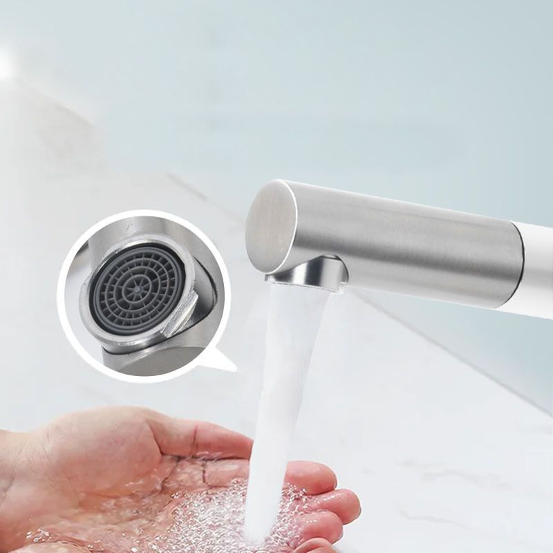 Contemporary Single Handle Stainless Steel Kitchen Faucet