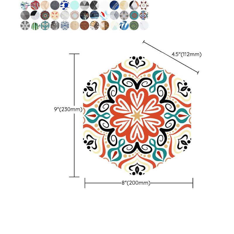 Colorful Hexagon Wall Stickers Removable Tile Decal