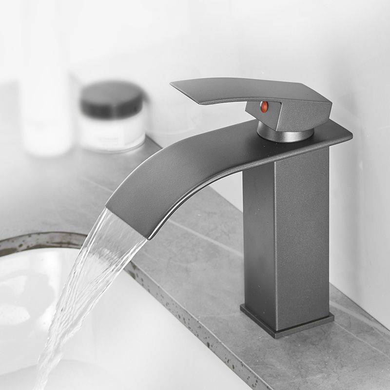 Luxury Waterfall Bathtub Faucet Brass Lever Handle Sink Mixer
