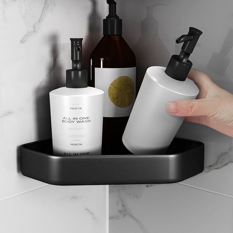Stylish Black Bathroom Shelf Set Rustproof 1/2/3 Piece