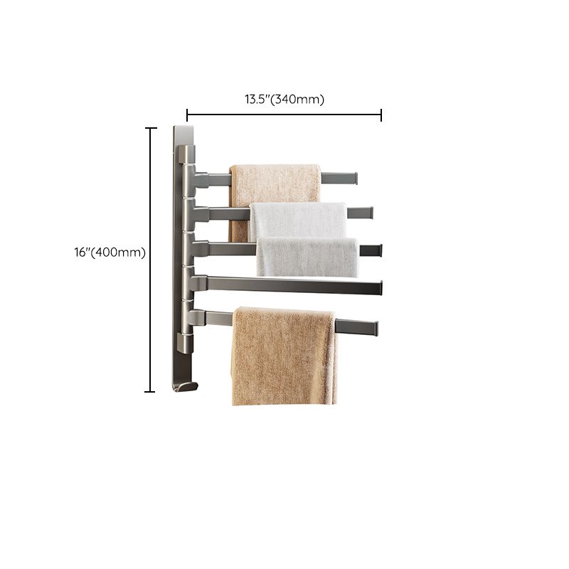 Modern Grey Bathroom Accessories Aluminium Towel Rack