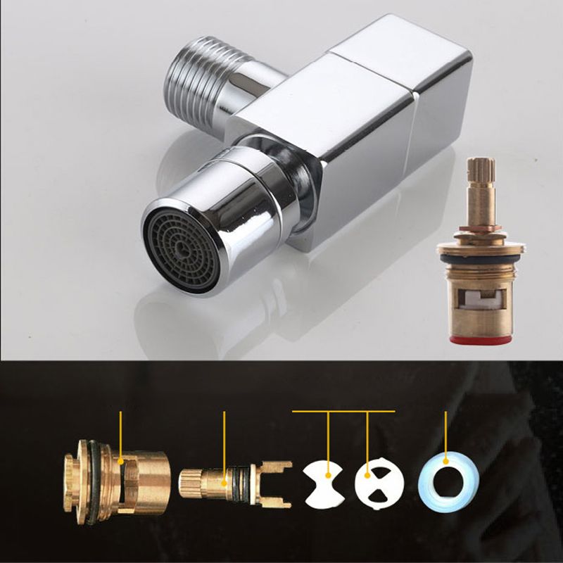Modern Round Brass Bathroom Faucet Handle