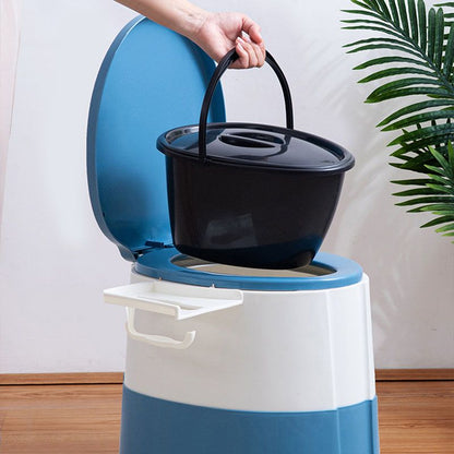 Compact Round Floor Mount Toilet Bowl for Bathroom