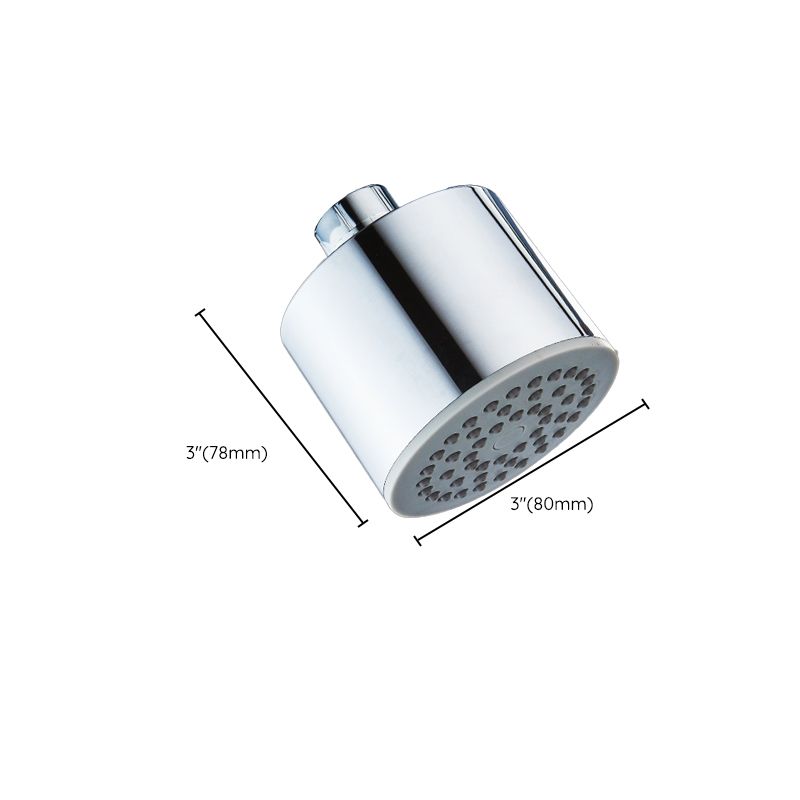 Silver Round Wall Mount Shower Head Stainless Steel