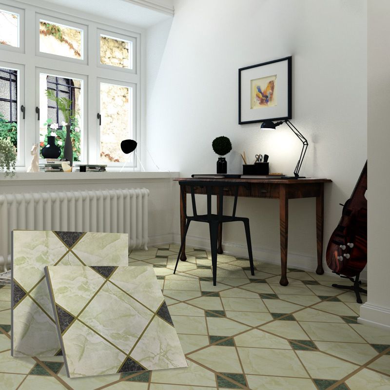 Easy Install Vinyl Floor Tiles with Diamond Pattern