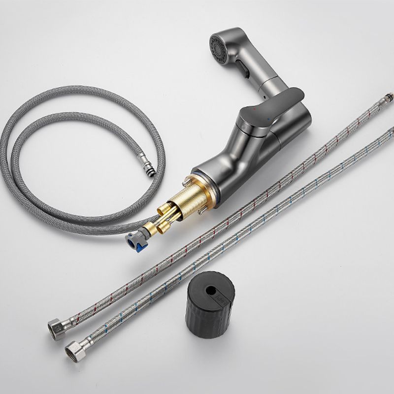 Modern Extendable Kitchen Sink Faucet with Lever Handle