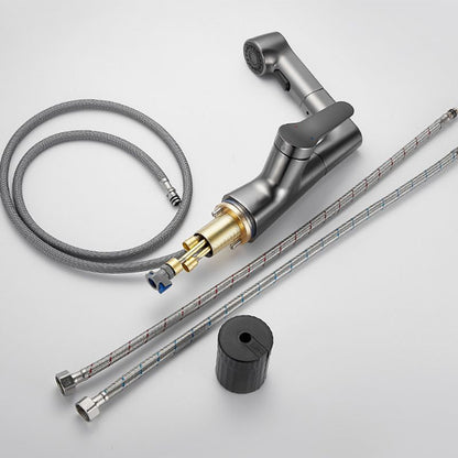 Modern Extendable Kitchen Sink Faucet with Lever Handle