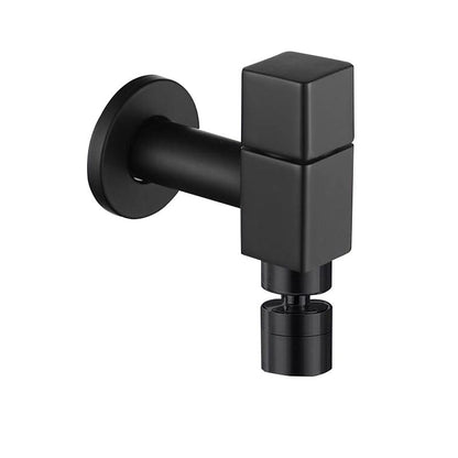 Modern Wall Mount Bathroom Faucet Solid Brass Finish