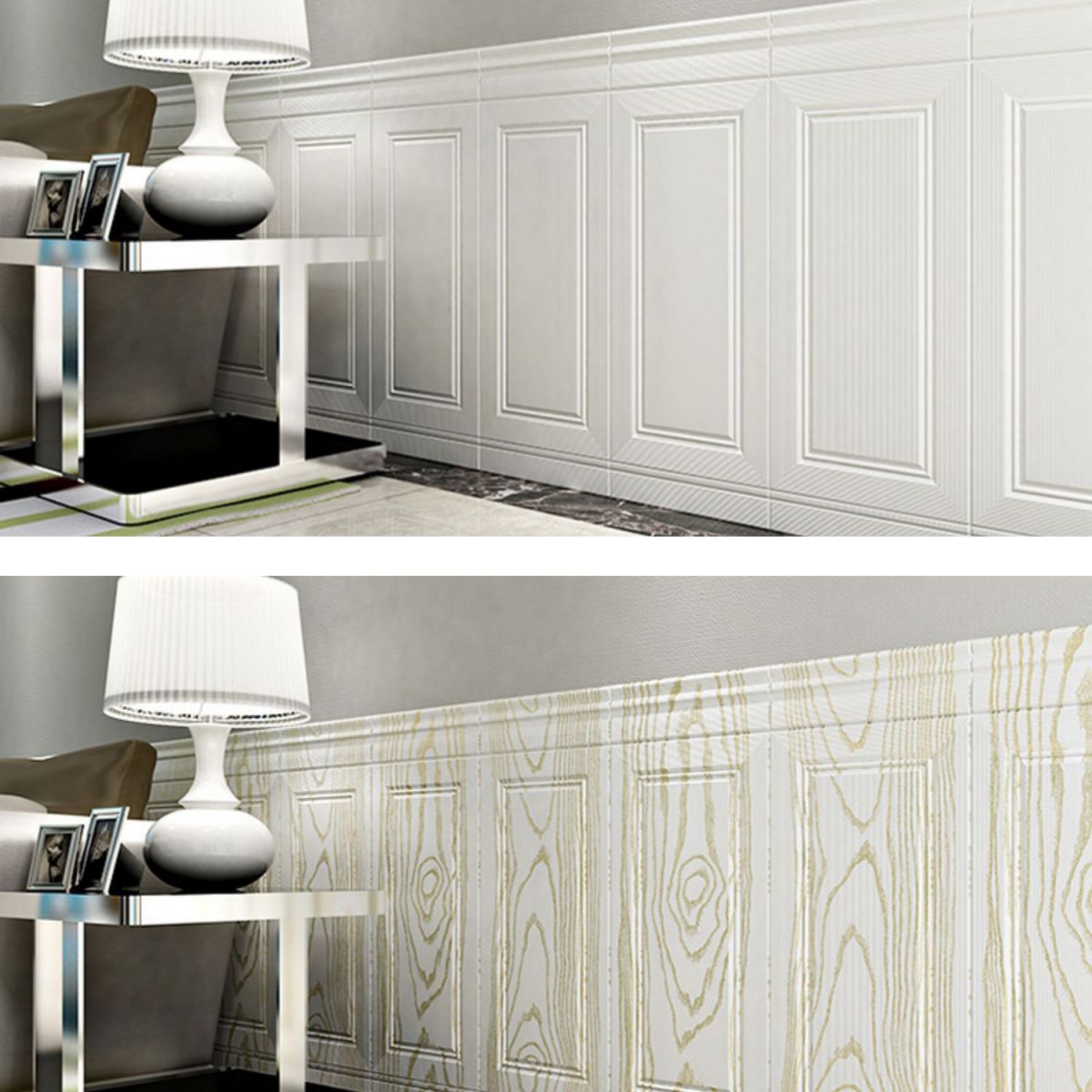 Easy Stick Waterproof Wall Panel Solid Color Decor