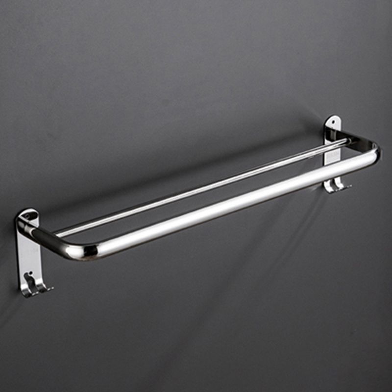 Contemporary Chrome Towel Rack Bathroom Storage Shelf Set
