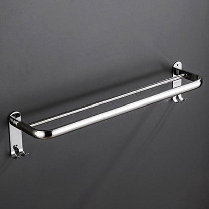 Contemporary Chrome Towel Rack Bathroom Storage Shelf Set
