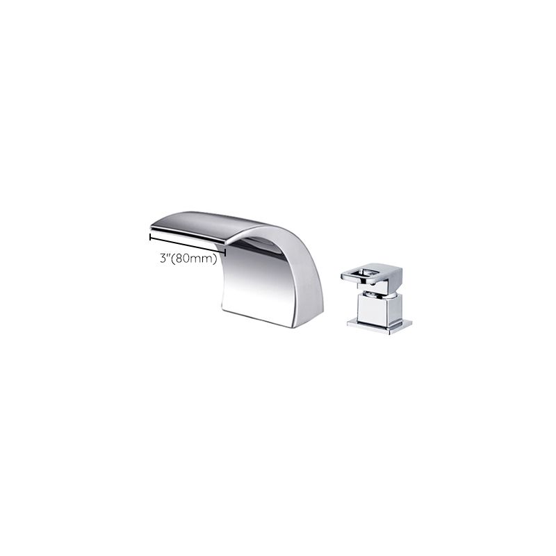 Luxury Gold Roman Tub Faucet with Waterfall Spout