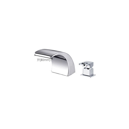 Luxury Gold Roman Tub Faucet with Waterfall Spout