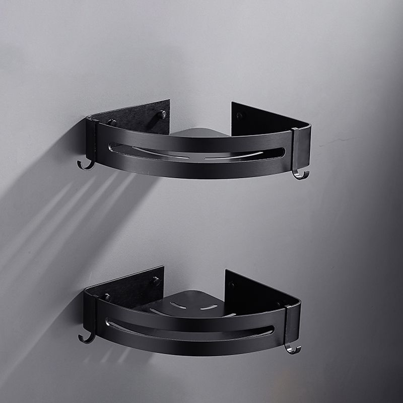 Sleek Black Bathroom Shelf Set, 3 PieceAccessory Kit